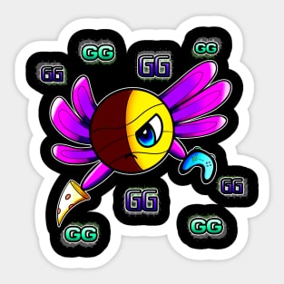 GG Axolotl Basketball Pizza Gamer Kids Teens Graphic Gift Sticker